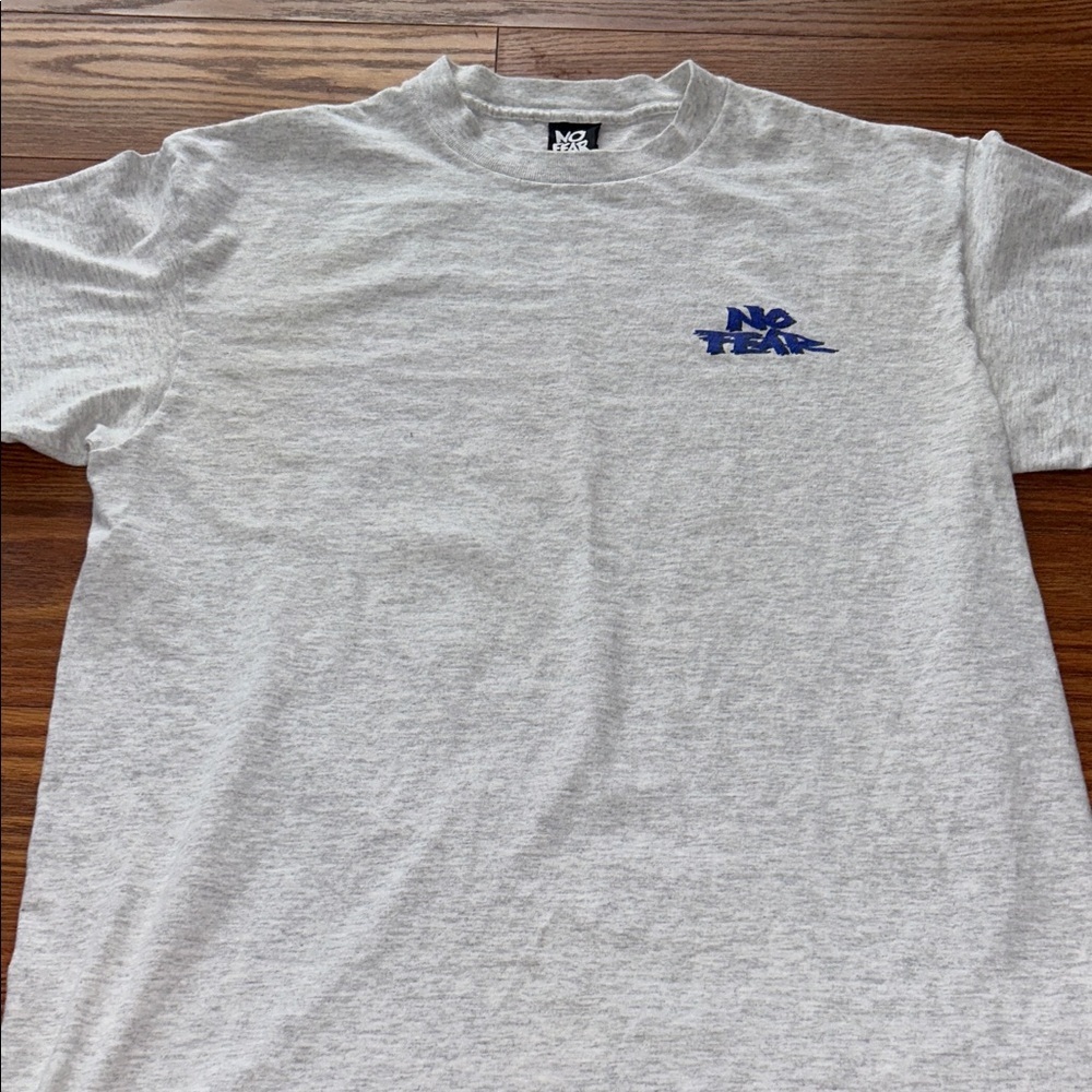 Vintage 90s Authentic No Fear Football Themed Cotton‎ Made USA Gray Preshrunk L